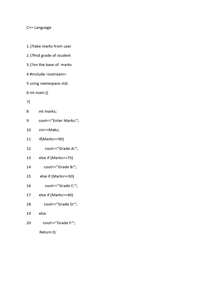C++ Language | PDF