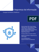 Intrdução a Segurança da Informação; Clonagem de numeros telefonicos