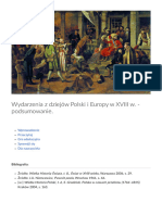 Wydarzenia Z Dziejow Polski I Europy W XVIII W Podsumowanie