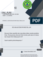 SISTEM EKONOMI ISLAM Sejarah Dan Perkembangannya