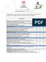 Lista de Cotejo Power Point Tecnología (SUGERENCIAS)