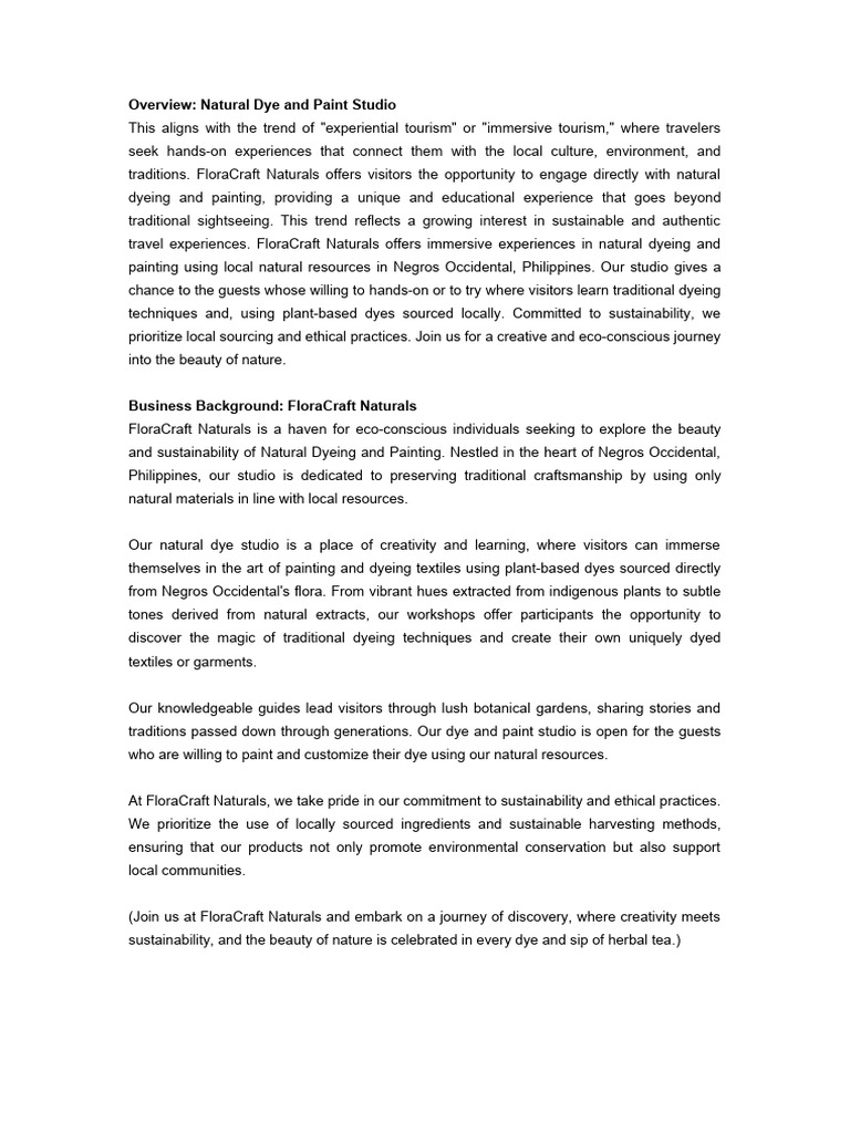 Dye Studio Pdf Dyeing Tourism