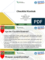 Checklist Kontrak