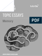 02 AQA Psychology Topic Essays Memory Digital Download (2)