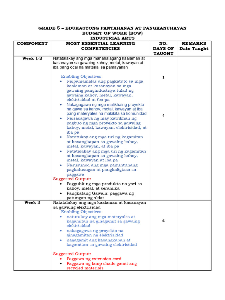 Epp5 Bow Industrial Arts | PDF