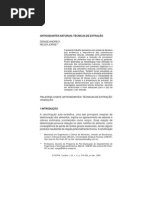 técnicas de extração de antioxidantes