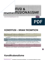 Konstitusi Dan Konstitusionalisme