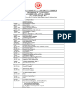 Jai Narain Vyas University, Jodhpur: Programme of Examination According To Annual Scheme