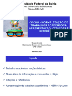 Oficina Normalização do Trabalho Acadêmico 2023.2