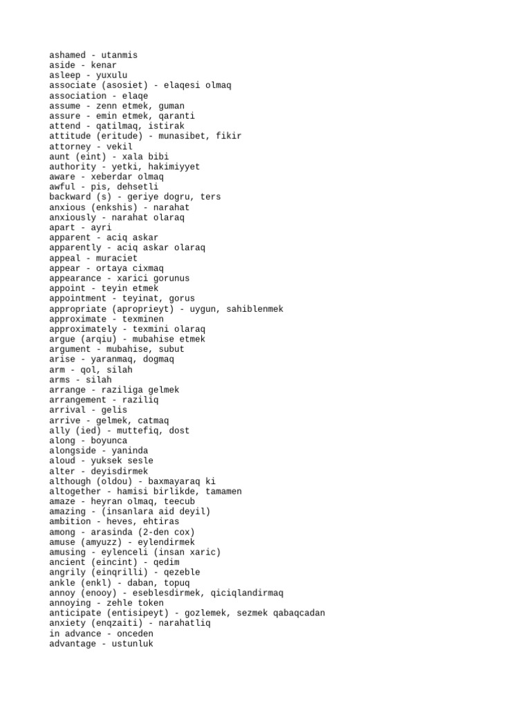 3000 Most Common Words in English | PDF