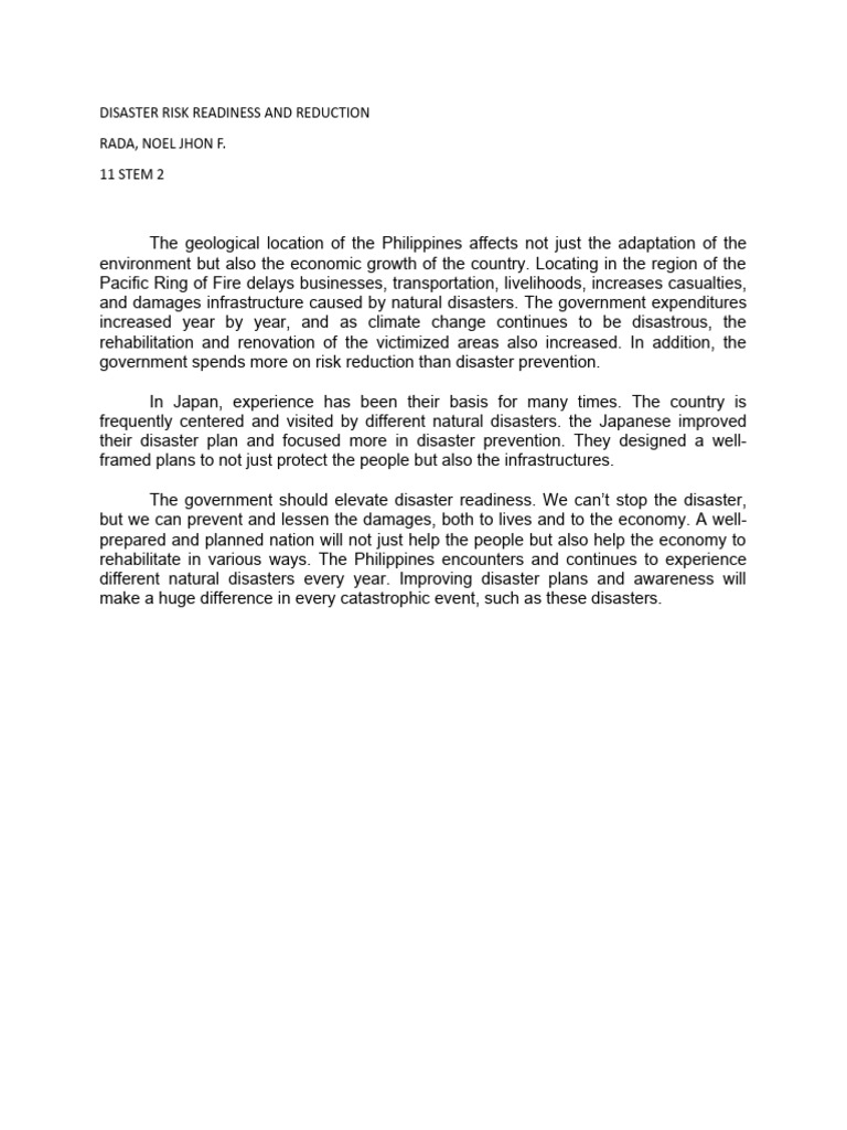 Philippines Disaster Risk Strategy | PDF