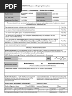 AURETR131 - Assessment 1 - Written Knowledge Questions - V3