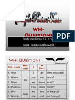Simple Present Tense WH Questions Mku