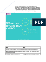 Difference Between RAM and ROM