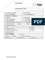 Ficha Cadastral Fornecedor