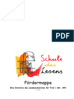 Schule Des Lesens Foerdermappe