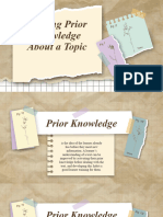 Prior Knowledge & Advance Organizers - Online Presentation