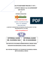 Front Page of Communication Skills & Leadership Quality