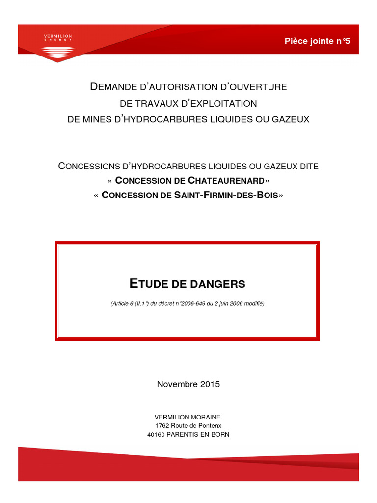 PJ 06 Etude Dangers | PDF | Risque | Inondation