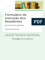 Formulário de Inscrição dos Residentes