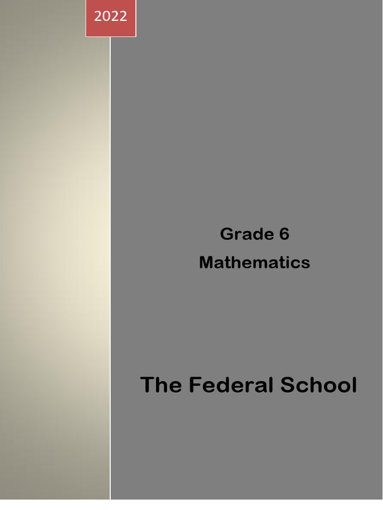 Grade 6 Maths 1 Pdf
