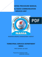 Local Operating Procedure Manual, Terrestrial Radio Communication Services Unit, Nigerian Airspace Management Agency