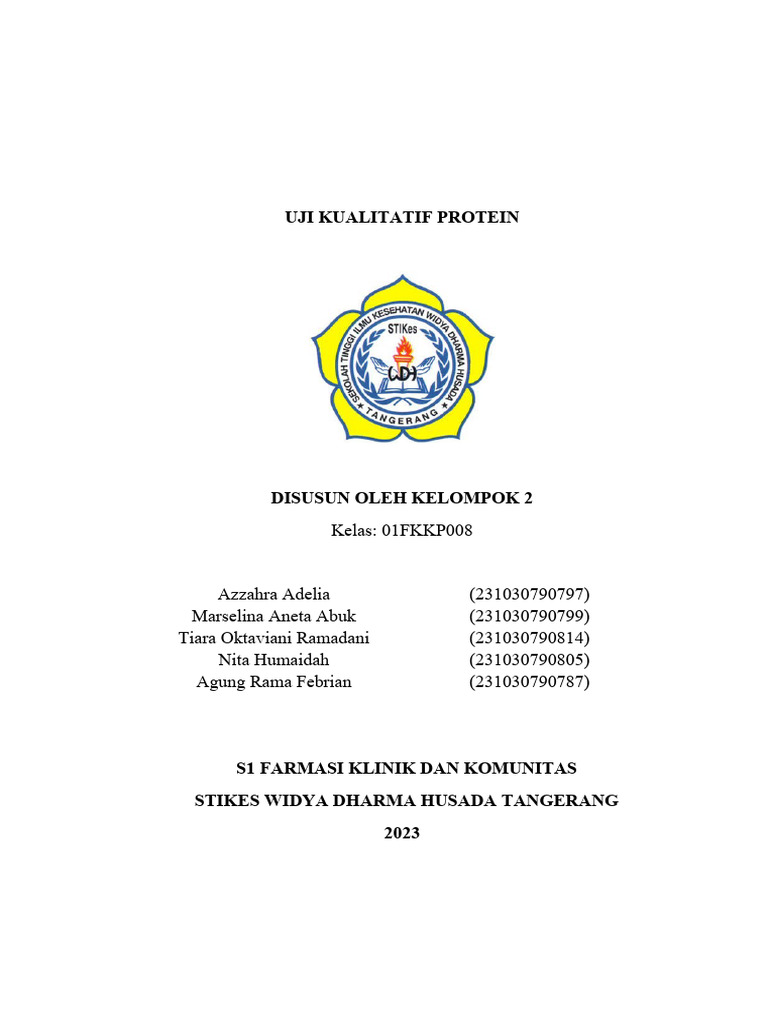 Uji Kualitatif Protein Pdf