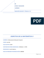 Proyecto. Didáctica de La Matemática II