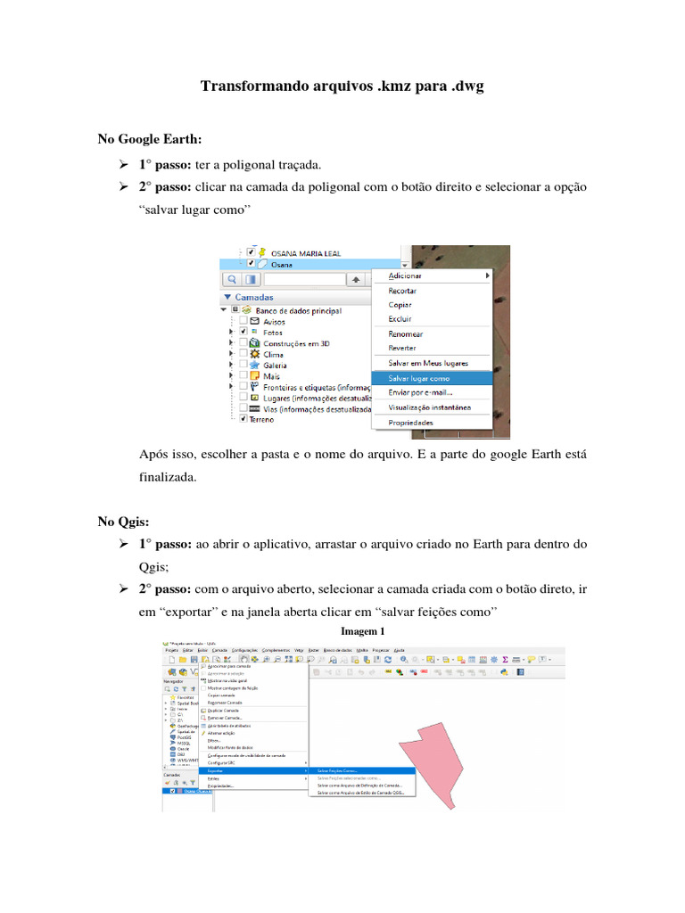 Converter KMZ para DWG Passo a Passo | PDF