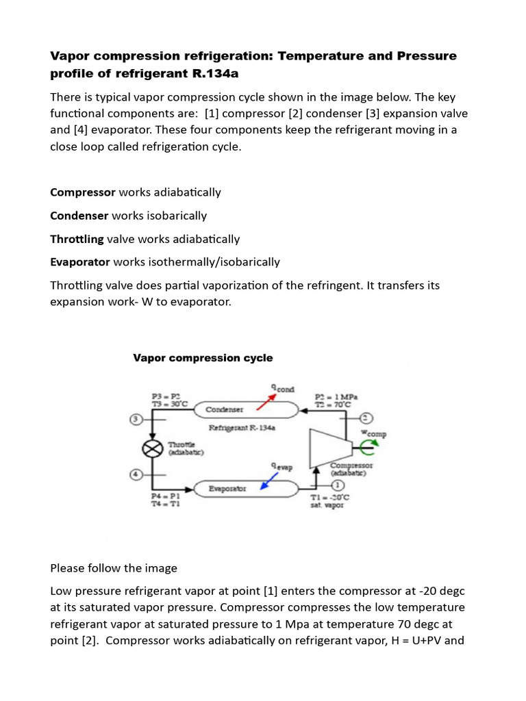 Refrigerant R.134a in Vapor Cycle | PDF | Phases Of Matter | Mechanical ...