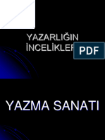 YAZARLIĞIN İNCELİKLERİ-dönüştürüldü