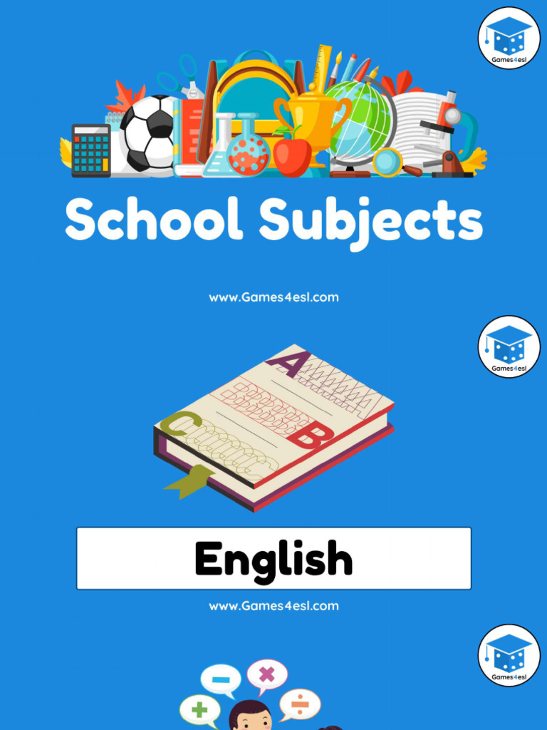 School Subjects in English | PDF