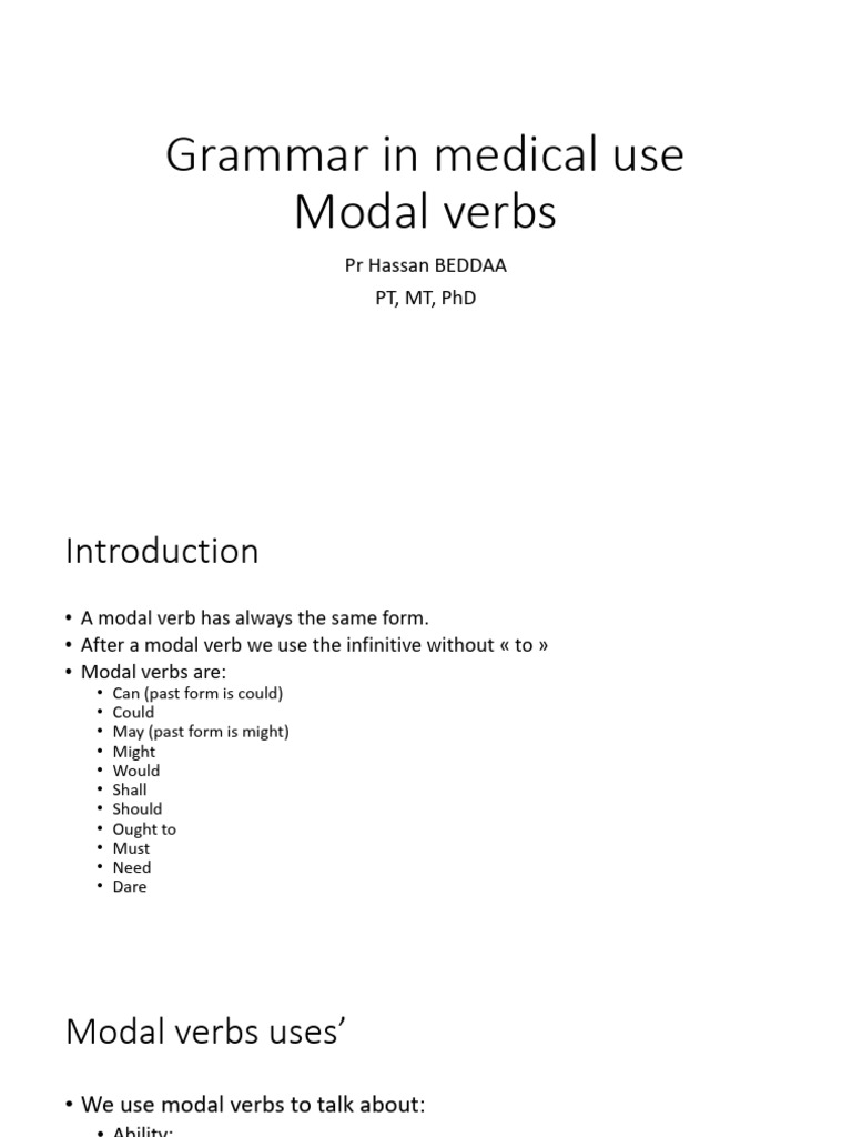 Modal Verbs Pdf Linguistics Grammar