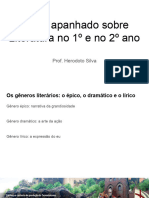 Breve Apanhado Sobre Literatura No 1º e No 2º Ano