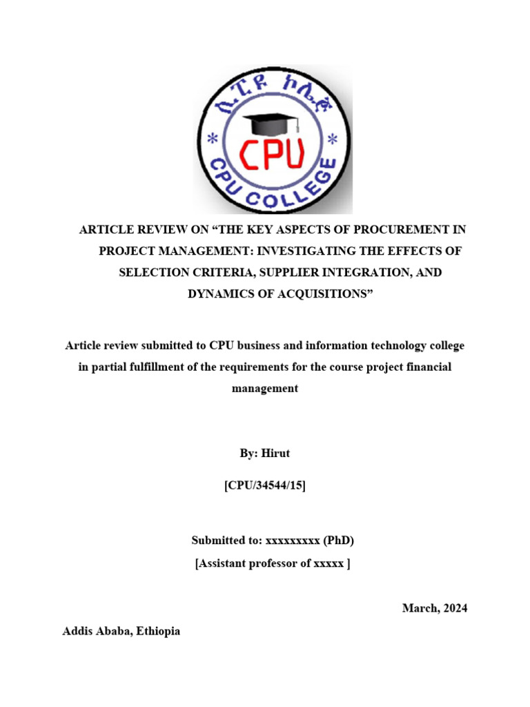 Ethiopian Procurement Proclamation Review | PDF | Business | Public Sphere