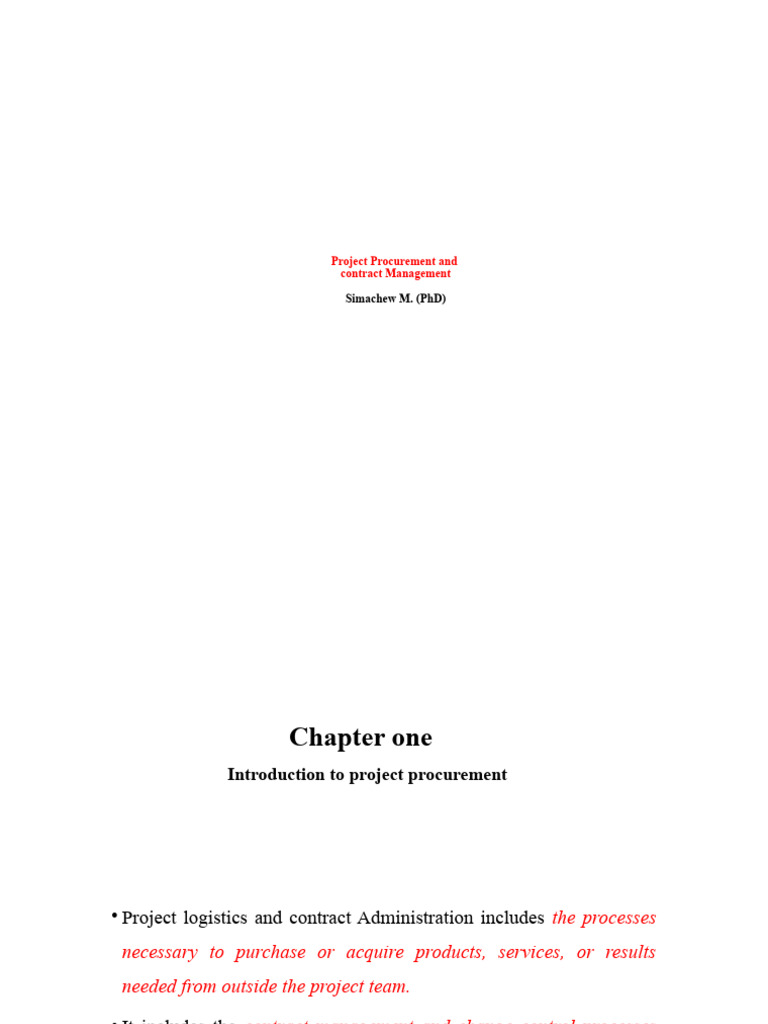 Procurement Management | PDF | Procurement | Risk