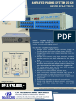 Flyer Amplifier Paging System 20CH - Nustec Aps-Ntc20ch 2024V1