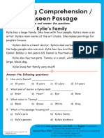 Reading Comprehension - Unseen Passage