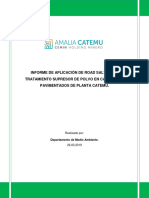 Informe Aplicacion Road Salt - Planta Catemu 2018