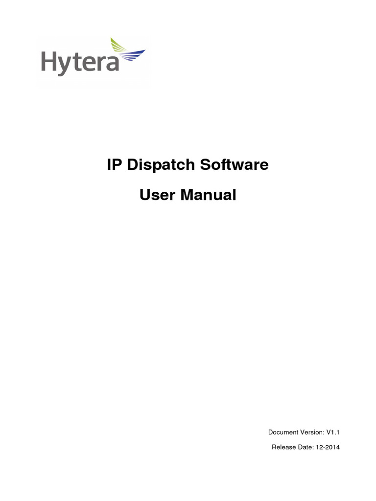 Hytera IP Dispatch Software User Manual | PDF | Computer Network ...
