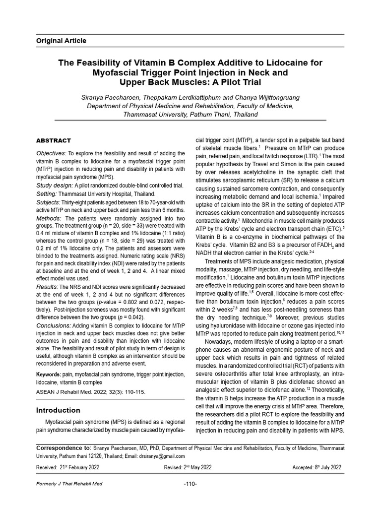 Trigger Point Injection Pdf