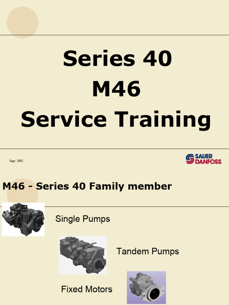 M46 Series 40 Pump Specifications Guide | PDF | Pump | Valve