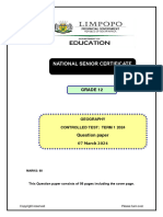 Geog - Grade 12 - Test 1 - QP - 07 - March - 2024