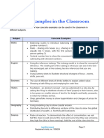 Concrete Examples in The Classroom (Secondary)