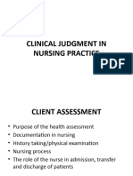 Clinical Judgement in Nursing-Assignment