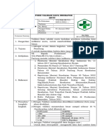 Sop Metode Validasi Data Indikator Mutu