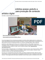 Educação Disponibiliza Acesso Gratuito A Oficinas On-Line para Produção de Conteúdo Artístico Digital - Notícias - Portal Tocantins