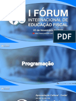 I Fórum Internacional Educação Fiscal