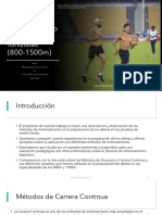 Metodos de Entrenamiento para Medio Fondo