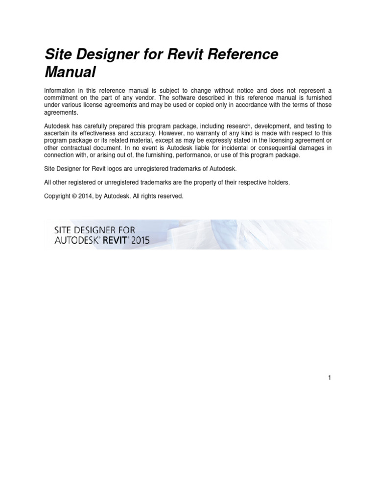 Site Designer For Revit 2015 Reference Manual | PDF | Autodesk Revit ...